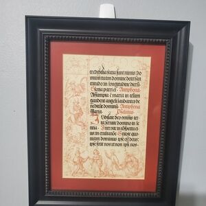 Latin Framed Bordered Vintage Calligraphy Art Nicely Done